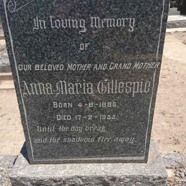 GILLESPIE Anna Maria 1886-1955