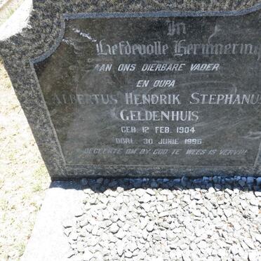 GELDENHUIS Albertus Hendrik Stephanus 1904-1996