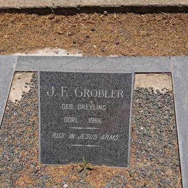 GROBLER J.F. nee GREYLING -1966