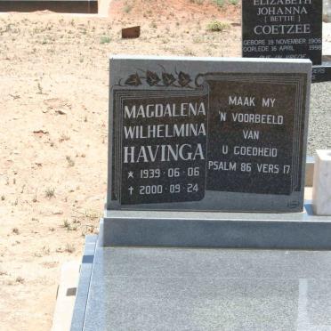 HAVINGA Magdalena Wilhelmina 1939-2000