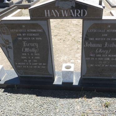 HAYWARD Henry 1929-1990 &amp; Johanna Isabella VAN DER MERWE 1934-2016