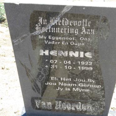 HEERDEN Hennie, van 1922-1999