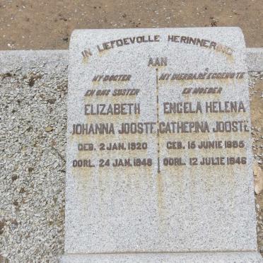 JOOSTE Engela Helena Catherina 1885-1946 :: JOOSTE Elizabeth Johanna 1920-1948