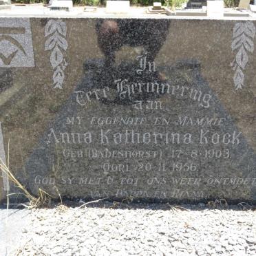 KOCK Anna Katherina nee BADENHORST 1903-1956