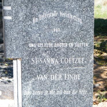 LINDE Susanna Coetzee, van der