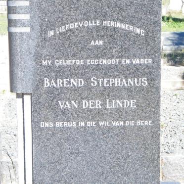 LINDE Barend Stephanus, van der