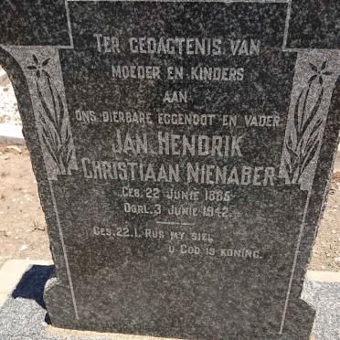 NIENABER Jan Hendrik Christiaan 1885-1942