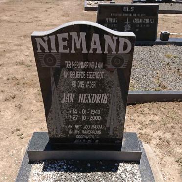 NIEMAND Jan Hendrik 1943-2000