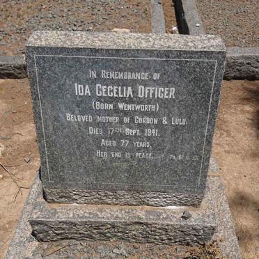 OFFICER Ida Cecelia nee WENTWORTH -1941