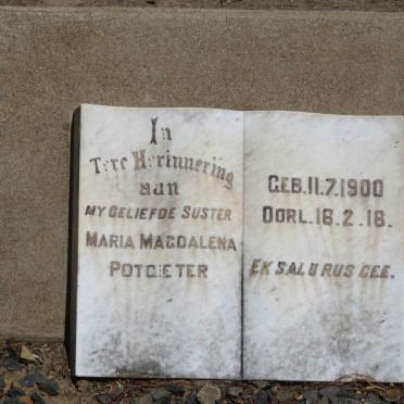 POTGIETER Maria Magdalena 1900-1918