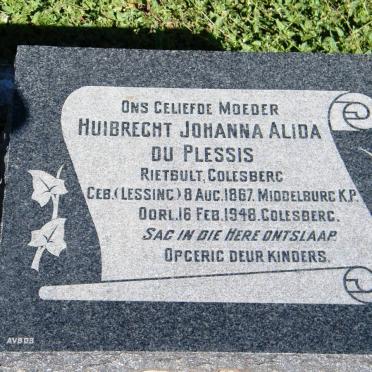 PLESSIS Huibrecht Johanna Alida, du nee LESSING 1867-1948