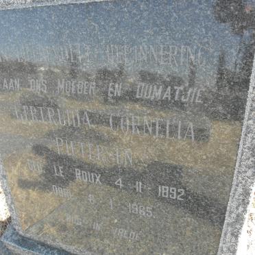 PIETERSEN Gertruida Cornelia nee LE ROUX 1892-1965