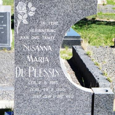 PLESSIS Susanna Maria, du 1895-1990