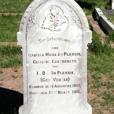 PLESSIS Izabella Maria, du nee VENTER 1855-1916