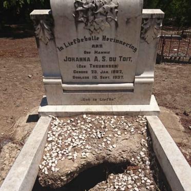 TOIT Johanna A.S., du nee THEUNISSEN 1882-1937