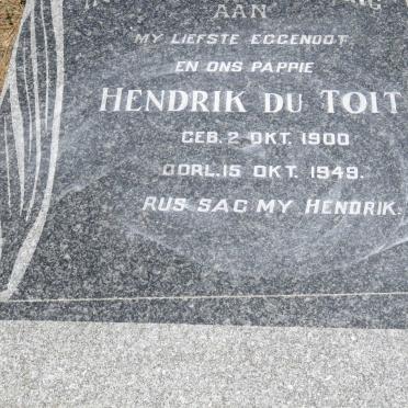 TOIT Hendrik, du 1900-1949