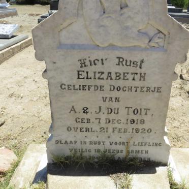 TOIT Elizabeth, du 1918-1920