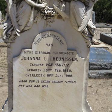 THEUNISSEN Johanna C. nee VON MALTITZ 1860-1908