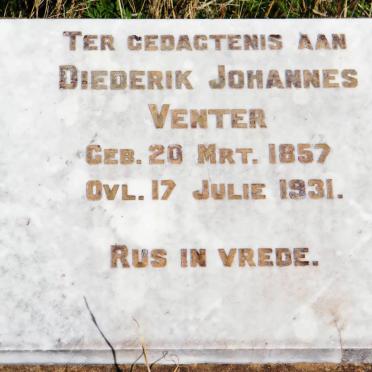VENTER Diederik Johannes 1857-1931
