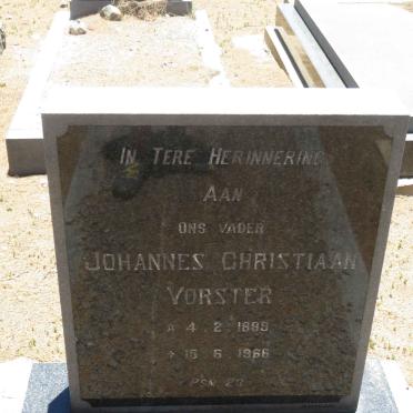 VORSTER Johannes Christiaan 1899-1968