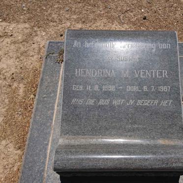 VENTER Hendrina M. 1892-1967