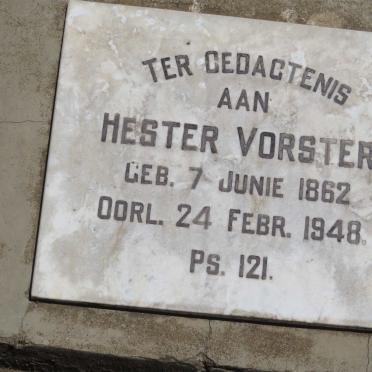 VORSTER Hester 1862-1948