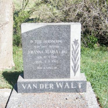 WALT Johanna Maria, van der 1901-1963