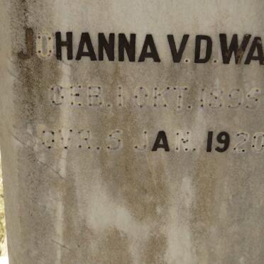 WALT Johanna, v.d. 1895-1920