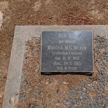 WILKEN Martha M.C. nee STASSEN 1880-1967