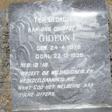 ? Gideon F. 1876-1956