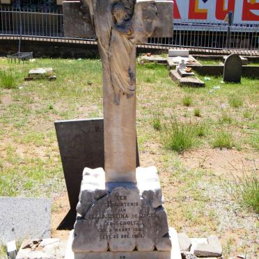 JAGER Ella Justina, de nee SCHOLTZ 1882-1905 :: DE JAGER Gustav Scholtz 1905-1905