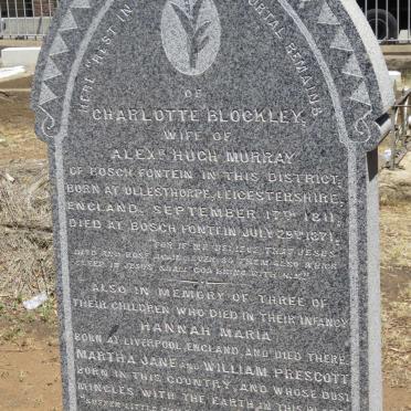 MURRAY Charlotte nee BLOCKLEY 1811-1871 :: MURRAY Hannah Maria :: MURRAY Martha Jane :: MURRAY William Prescott