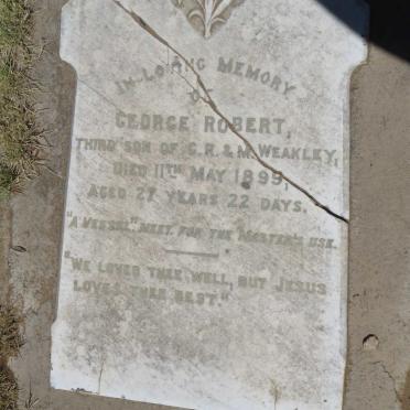 WEAKLEY George Robert -1899