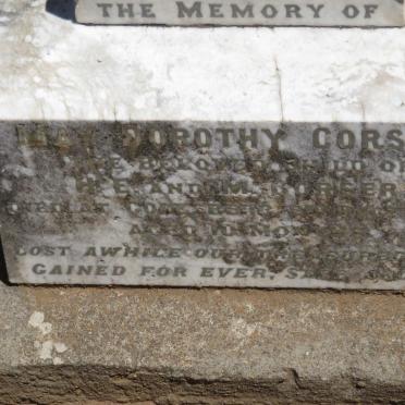 CORSER May Dorothy 1900-1901