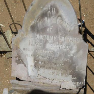 BEHRENS Carl Antony Edward Hine 1866-1889