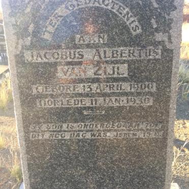 ZYL Jacobus Albertus, van 1900-1930
