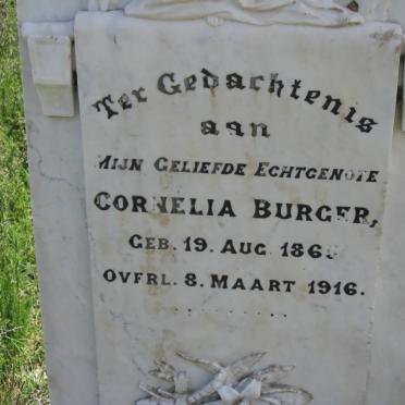 BURGER Cornelia 1865-1916