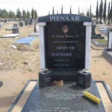 PIENAAR Ormund Hayward 1971-2002