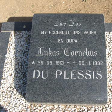 PLESSIS Lukas Cornelius, du 1913-1992