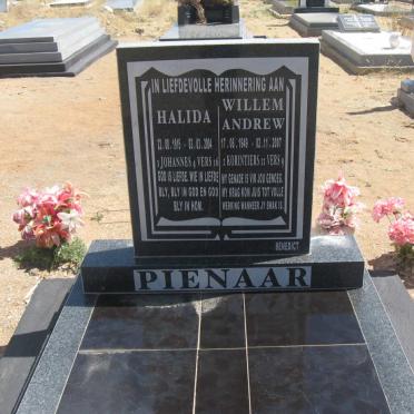 PIENAAR Halida 1915-2004 :: PIENAAR Willem Andrew 1949-2007