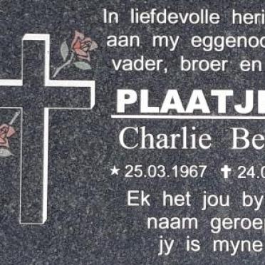 PLAATJIES Charlie Benny 1967-2010
