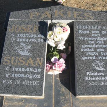 PAKKIES Joseph 1927-2004 &amp; Susan 1930-2008