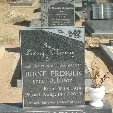 PRINGLE Irene nee JOHNSON 1914-2010