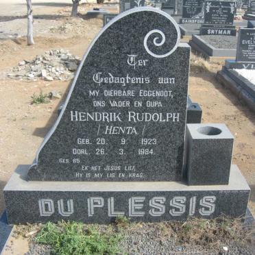 PLESSIS Hendrik Rudolph, du 1923-1984