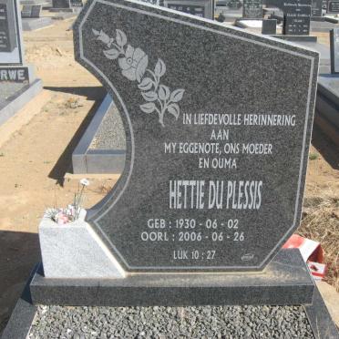 PLESSIS Hettie, du 1930-2006