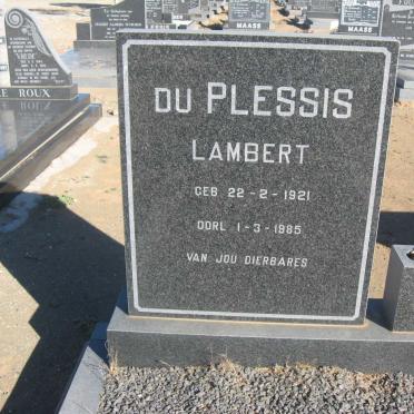 PLESSIS Lambert, du 1921-1985 