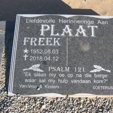 PLAAT Freek 1952-2018
