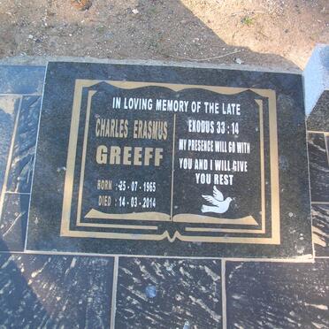 GREEFF Charles Erasmus 1965-2014