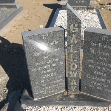 GALLOWAY James 1939-2003 &amp; Anna Elizabeth JACOBS 1943-