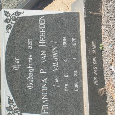 HEERDEN Francina P., van nee VILJOEN 1899-1976